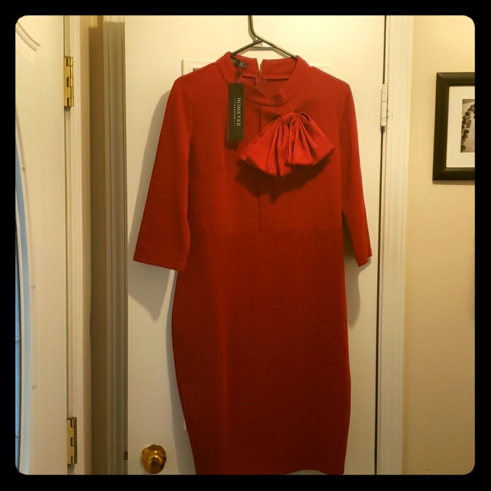 Red after five dress